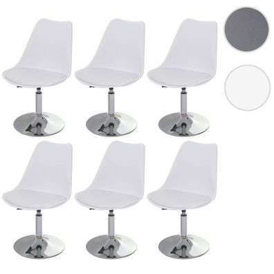 6er-Set Drehstuhl Malmö T501, Stuhl Küchenstuhl, höhenverstellbar, Kunstleder