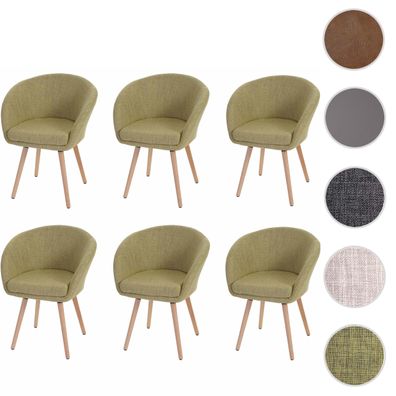 6er-Set Esszimmerstuhl Malmö T633, Stuhl Küchenstuhl, Retro 50er Jahre Design
