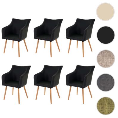 6er-Set Esszimmerstuhl Malmö T382, Stuhl Küchenstuhl, Retro 50er Jahre Design