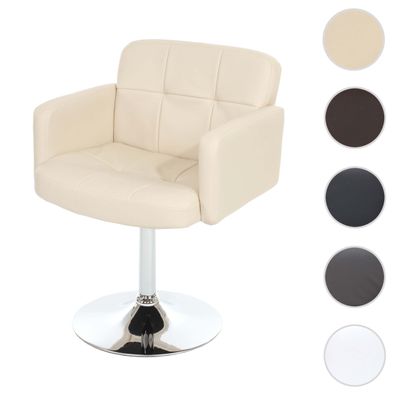 Esszimmerstuhl Orlando, Küchenstuhl Drehstuhl Stuhl, Kunstleder Chrom