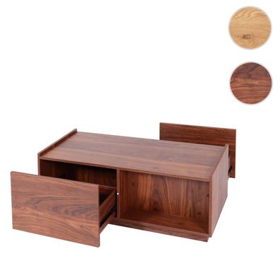 Couchtisch HWC-J78, Wohnzimmertisch Beistelltisch Sofatisch, Schublade, 110x50x40cm