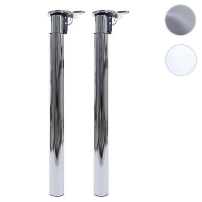 2er-Set Tischbein HWC-H35, für Schreibtisch Esstischfuß, klappbar 70-110cm