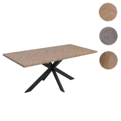 Esszimmertisch HWC-O55, Küchentisch Tisch Esstisch, Industrial MDF Metall 180cm