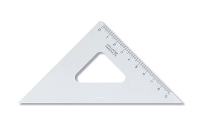 KOH Dreieck Plast 45° 9 cm Lineal transparent