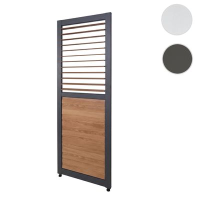 Lamellenwand für Pergola HWC-P65, Paneel Seitenwand, Aluminium 220x68cm Holzoptik
