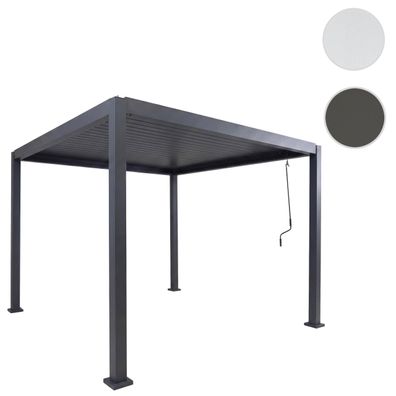 Pergola HWC-P65, Terrassenüberdachung Gartenpavillon, 10cm-Aluminium-Gestell 3x3m