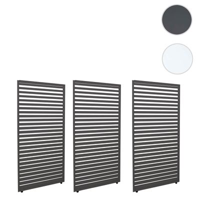 3er-Set Aluminium Paneele für Pergola HWC-L46, Lamellenpaneel Modul, 204x271cm