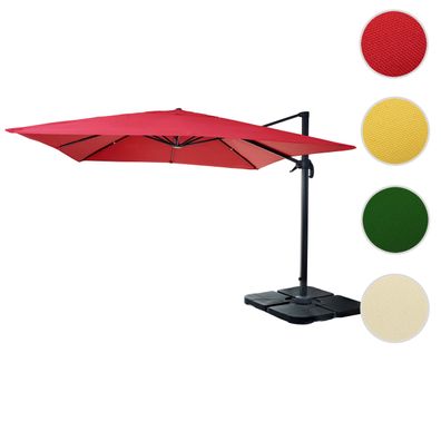Gastronomie-Ampelschirm HWC-A96, Sonnenschirm 3x3m (Ø4,24m) Polyester Alu/Stahl 23kg