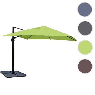 Gastronomie-Ampelschirm HWC-A96, 3x3m (Ø4,24m) Polyester Alu/Stahl 23kg