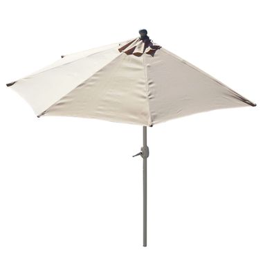 Sonnenschirm halbrund Parla, Halbschirm Balkonschirm, UV 50+ Polyester/Alu 3kg