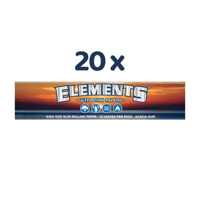 Elements Ultra Thin King Size Slim 20x Papers à 32 Blatt