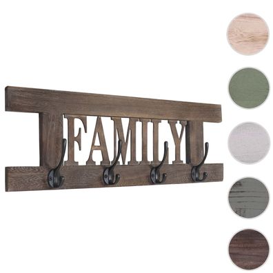 Wandgarderobe HWC-C60 Family, Garderobe Garderobenpaneel, Shabby-Look Vintage 60x21cm