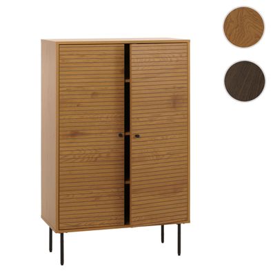 Highboard HWC-N78, Kommode Schrank Sideboard, skandinavischer Stil, Metall Holz