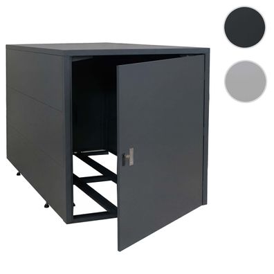 2er-Fahrradgarage HWC-P93, Fahrradbox, abschließbar verzinkter Stahl 123x113x208cm