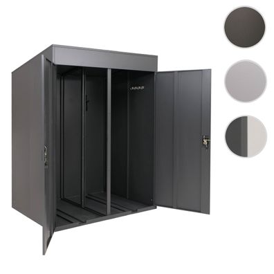 2er-Fahrradgarage HWC-H66b, Fahrradbox Fahrradunterstand, abschließbar Metall