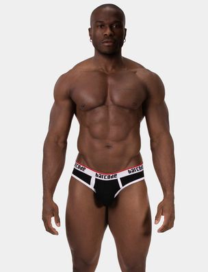 barcode Berlin - Brief KAI schwarz-weiß Gr. S L Herren Slip sexy gay 91732/101