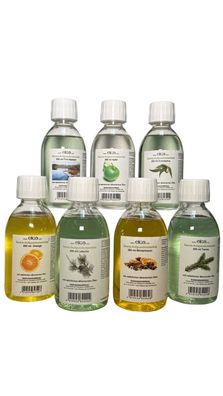 Sauna Aufgusskonzentrate, Saunadüfte, Saunaöl, Oriental, Orange, Minze, Latsche 250 m