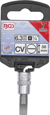 BGS-2496 Bit-Einsatz Antrieb Innenvierkant 6,3 mm (1/4") Schlitz 7 mm