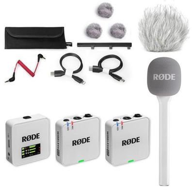 Rode Mikrofon-Funksystem Wireless GO Gen 3 Interview Set Weiss