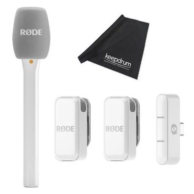Rode Mikrofon-Funksystem Wireless Micro USB-C Interview Set Weiss