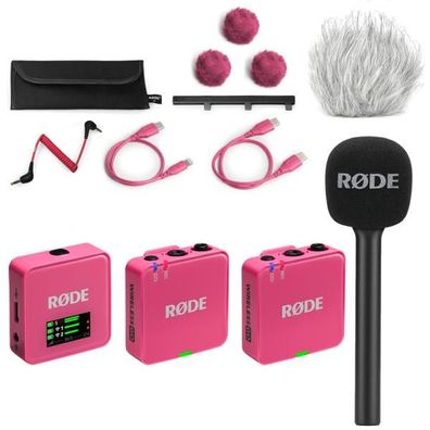 Rode Mikrofon-Funksystem Wireless GO Gen 3 Pink Interview Set 1