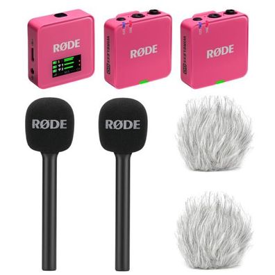 Rode Mikrofon-Funksystem Wireless GO Gen 3 Pink Interview Set 2