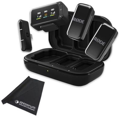 Rode Wireless Micro Camera Kit Mikrofon-System mit Mikrofasertuch