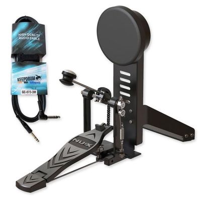 Nux Bassdrum Kick-Pedal mit E-Drum Kick-Pad und Kabel
