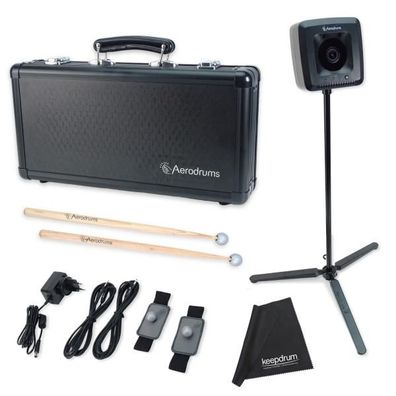 Aerodrums 2 E-Drum Air-Drumming Schlagzeug mit Hardcase-Koffer