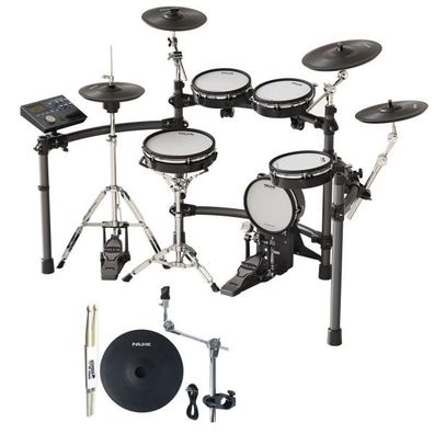 Nux DM-8 E-Drum Schlagzeug mit Becken-Pad und Drumsticks 1 Paar