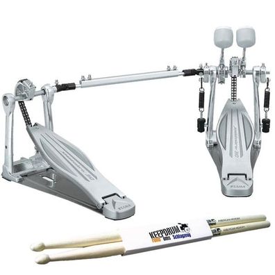 Tama Doppelpedal HP310LW Speed Cobra mit Drumsticks 1 Paar