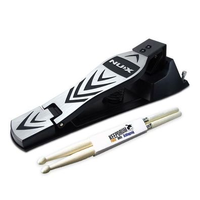 Nux Hi-Hat Pedal DM210HH für E-Drum mit Drumsticks 1 Paar
