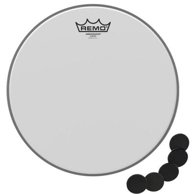 Remo Ambassador Coated Snare Fell 14 mit Damper Pads