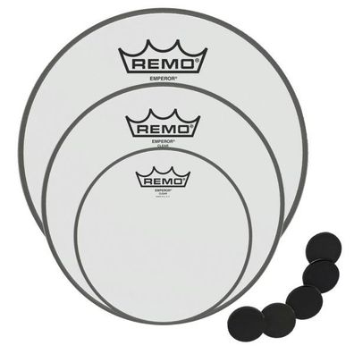 Remo Fellset Emperor Clear Pack Fusion mit Damper Pads