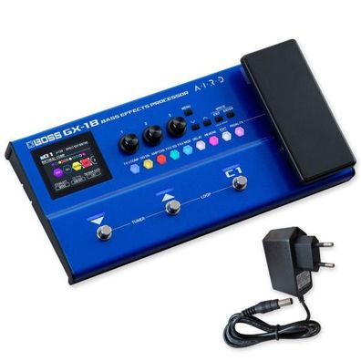 Boss Effektgerät GX-1B Multieffekt-Pedal für Bass mit Netzteil
