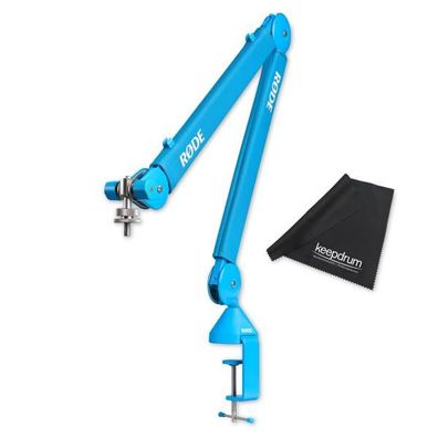 Rode Mikrofonarm PSA1+ Plus Blau mit Mikrofasertuch