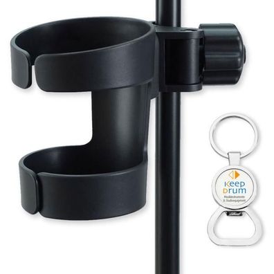 keepdrum Getränkehalter DH01 für Stative mit Flaschenöffner