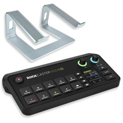 Rode Rodecaster Video S Produktions-Konsole mit Laptopständer SV