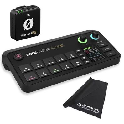 Rode Rodecaster Video S Produktions-Konsole mit WIME TX Mikrofon