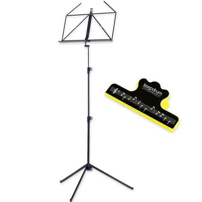 K-M Notenständer Schwarz 100-1 mit Notenklammer