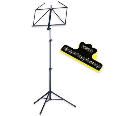 K-M Notenständer Schwarz 10065 mit Notenklammer