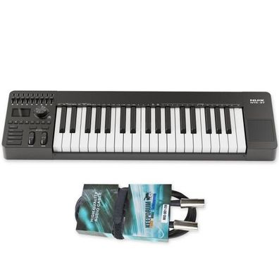 Nux Keyboard NTK-37 USB MIDI Keyboard-Controller mit Midi Kabel