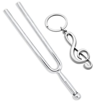 keepdrum Stimmgabel KDTFA 440Hz Ton A1 mit Schlüsselanhänger