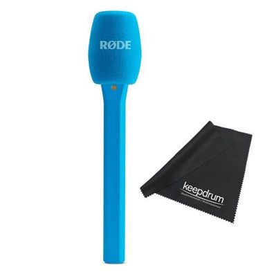 Rode Interview Micro Handadapter für Wireless Micro Blau mit Tuch