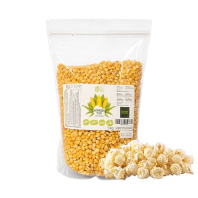 Hopser Funfood Mushroom Plus Popcornmais 1kg GMO-frei für gemütliche Kinoabende