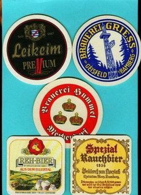5 x Bierdeckel aus Raum Bamberg - neu (3)