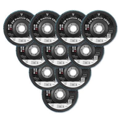 Stahlwerk Schleifscheibe Fächerscheibe Lamellenscheibe P80 Ø125 mm 10er Set