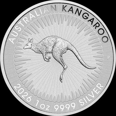 Australien 1 oz. Unze Silbermünze 999.9 Känguru 2026 - NEU in Kapsel