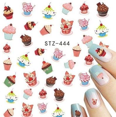 Nagelsticker Obst, Früchte, Süßigkeit, Cup Cakes, Ice Cream, Eis, Sommer