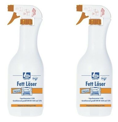 2 x Fettlöser Dr. Becher Fettreiniger Sprühflasche 1,0L Grillreiniger Küche